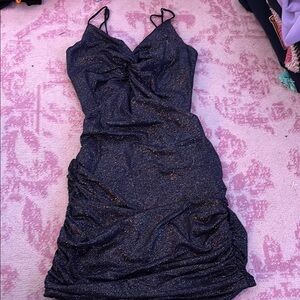 Elegant Black Glitter Dress